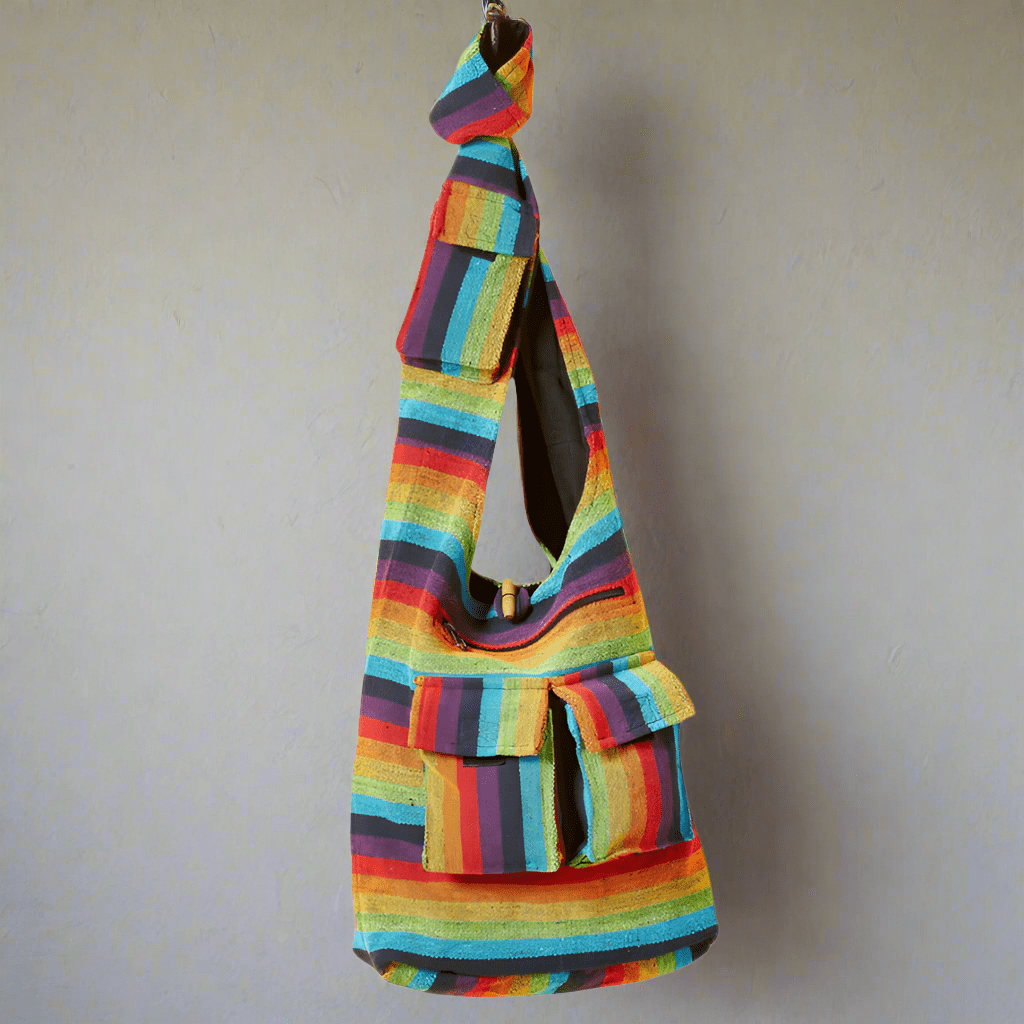 Gheri Rainbow Striped Shoulder Bag - SB507 - Uneeka