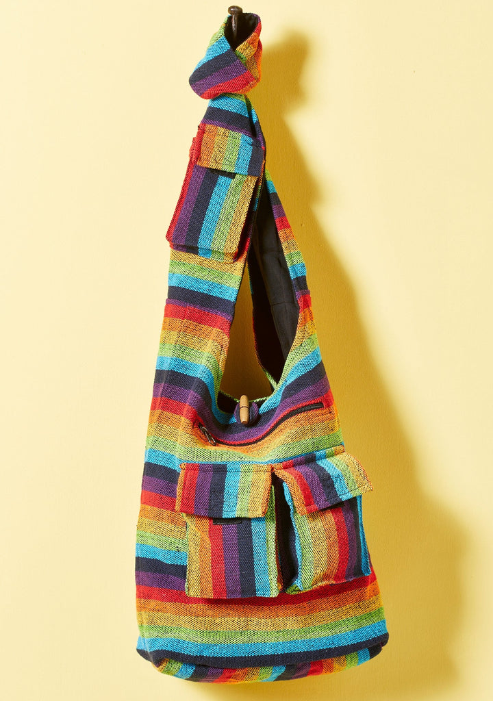 Gheri Rainbow Striped Shoulder Bag - SB507 - Uneeka