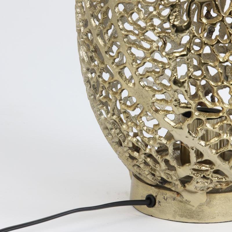 Giant Gold Patterned Metal Lamp Base - 1865885 - Uneeka