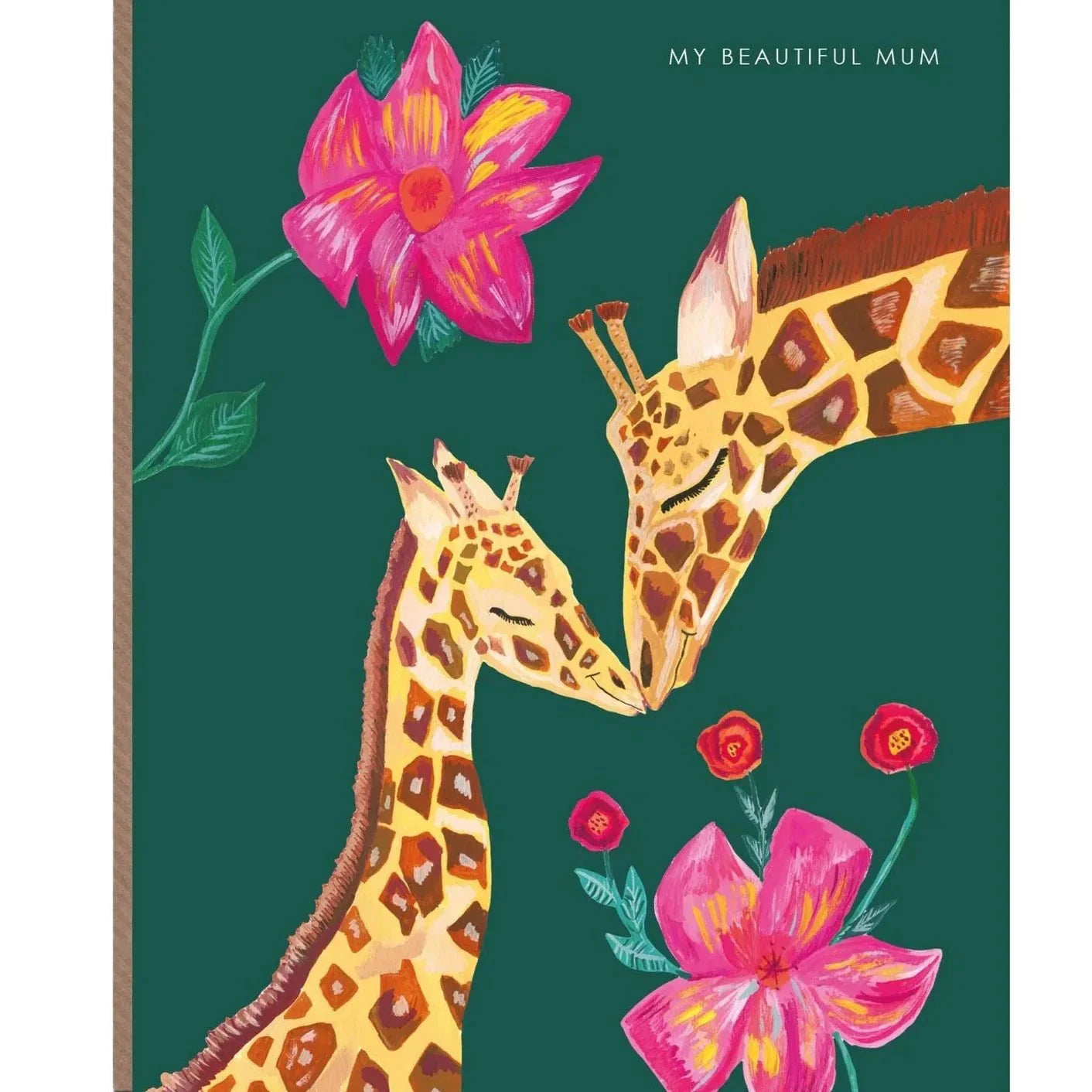 Giraffe Beautiful Mum Greetings Card - HCWB316 - Uneeka