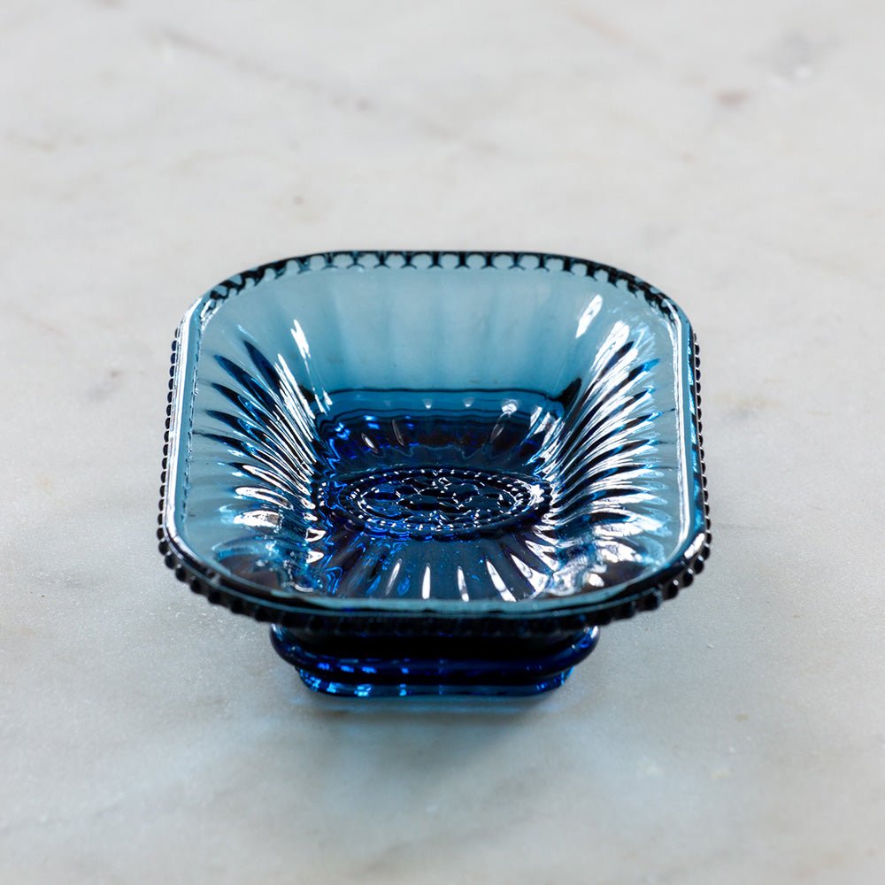 Glass Pale Blue Bijou Soap Dish - B21878 - Uneeka