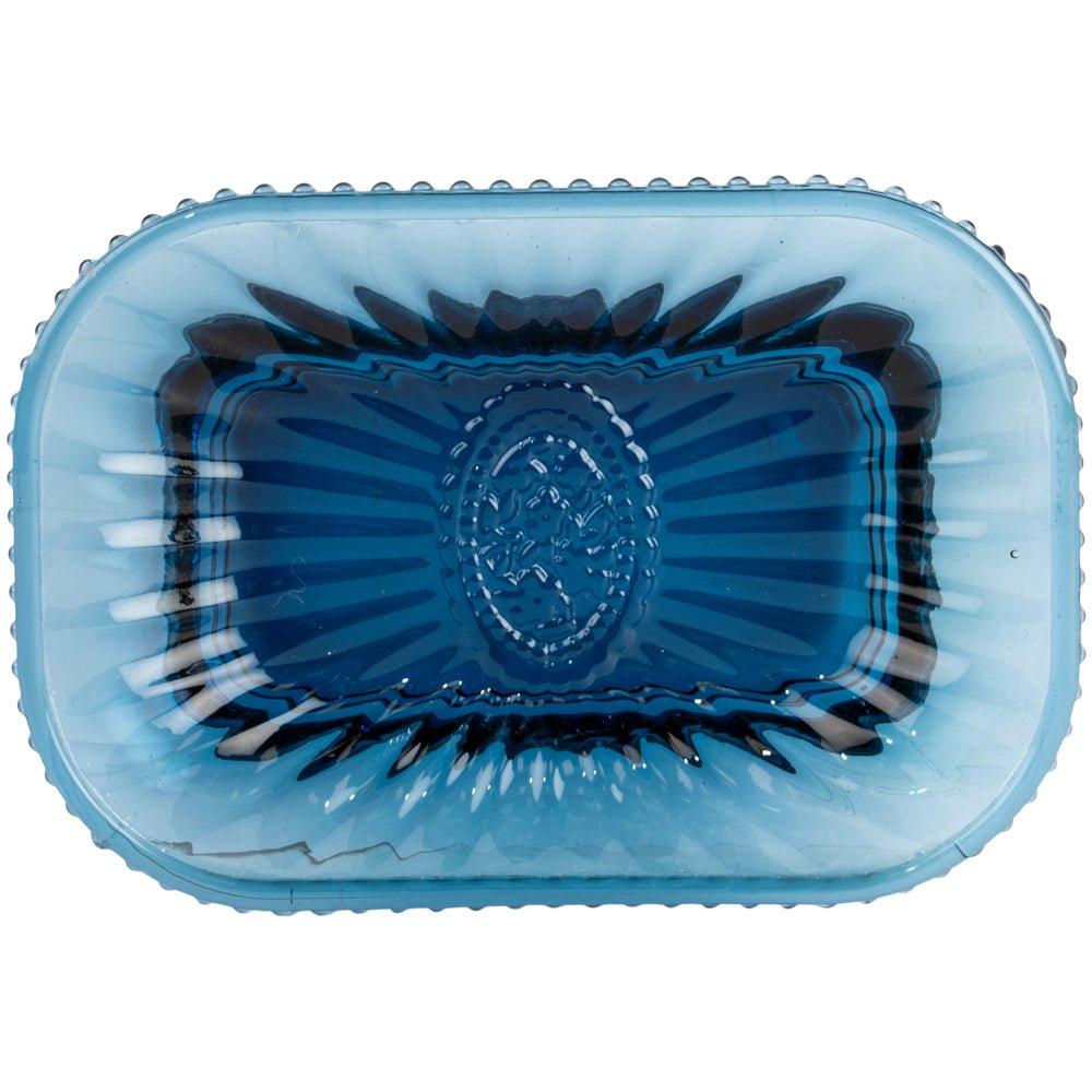 Glass Pale Blue Bijou Soap Dish - B21878 - Uneeka