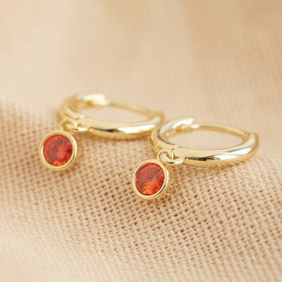 Gold Birthstone Huggie Hoops - 46280 - Uneeka