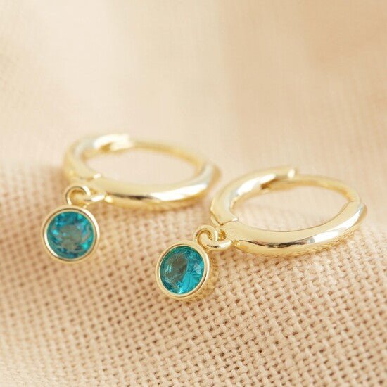 Gold Birthstone Huggie Hoops - 46353 - Uneeka