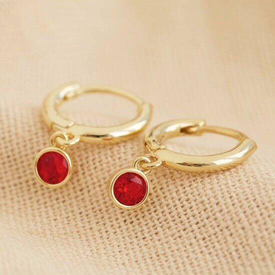 Gold Birthstone Huggie Hoops - 46270 - Uneeka