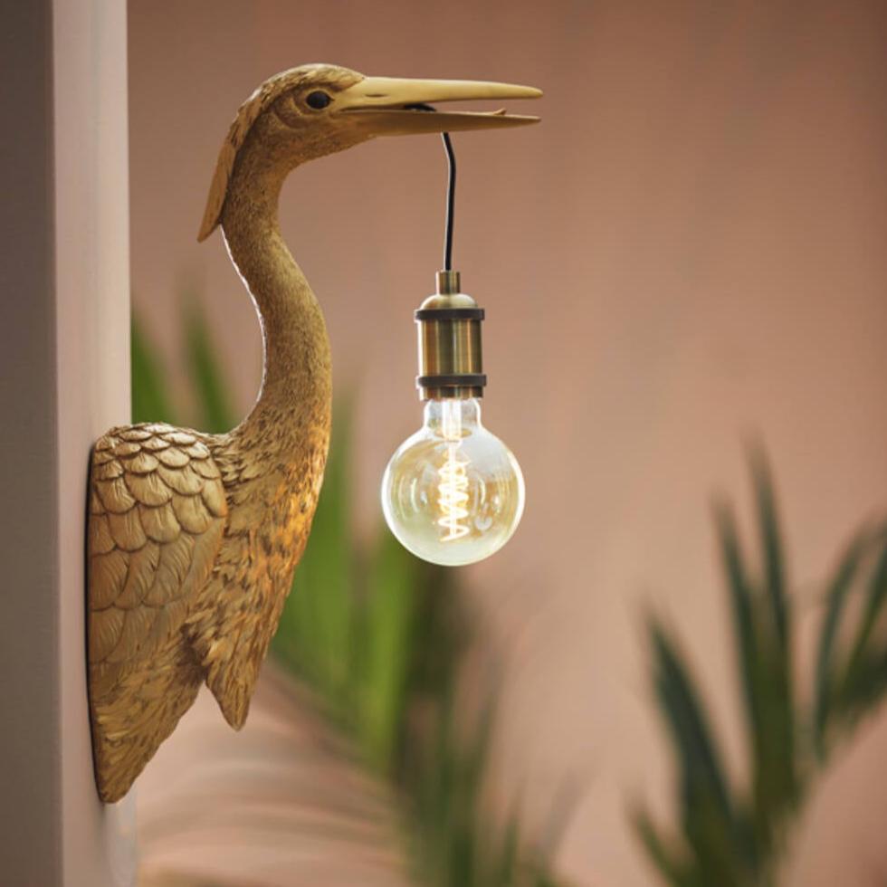 Gold Crane Wall Light - 3122684 - Uneeka