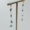Gold Four Stone Drop Earrings - CE - 19488 - GTQ - Uneeka