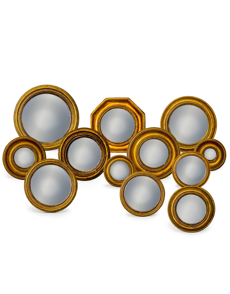 Gold Framed Convex Mirrors - MK29 MK39 - Uneeka