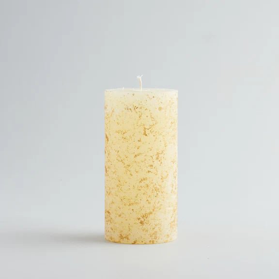 Gold Marbled Pillar Candle Inspiritus - F00445 - Uneeka