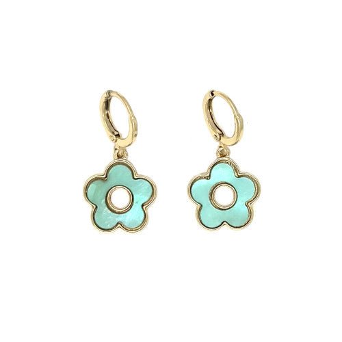 Gold Retro Flower Shape Drop Earrings - CE - 4841 - GMT - Uneeka