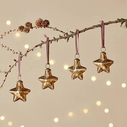 Gold Sardi Star Bauble - SB2401 - Uneeka