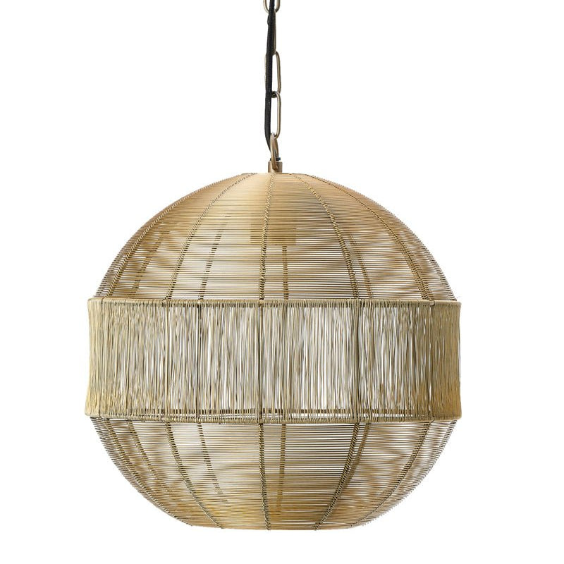 Gold Wire Sphere Hanging Lamp* - 2953185 - Uneeka