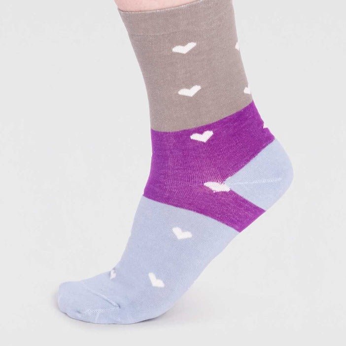 GOTS Organic Cotton Heart Socks - SPW775 - GREEN - Uneeka