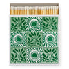Green Floral Tiles Design Box Of Matches - B239 - Uneeka
