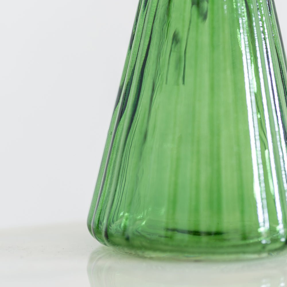 Green Glass Stem Vase - B21877 - Uneeka