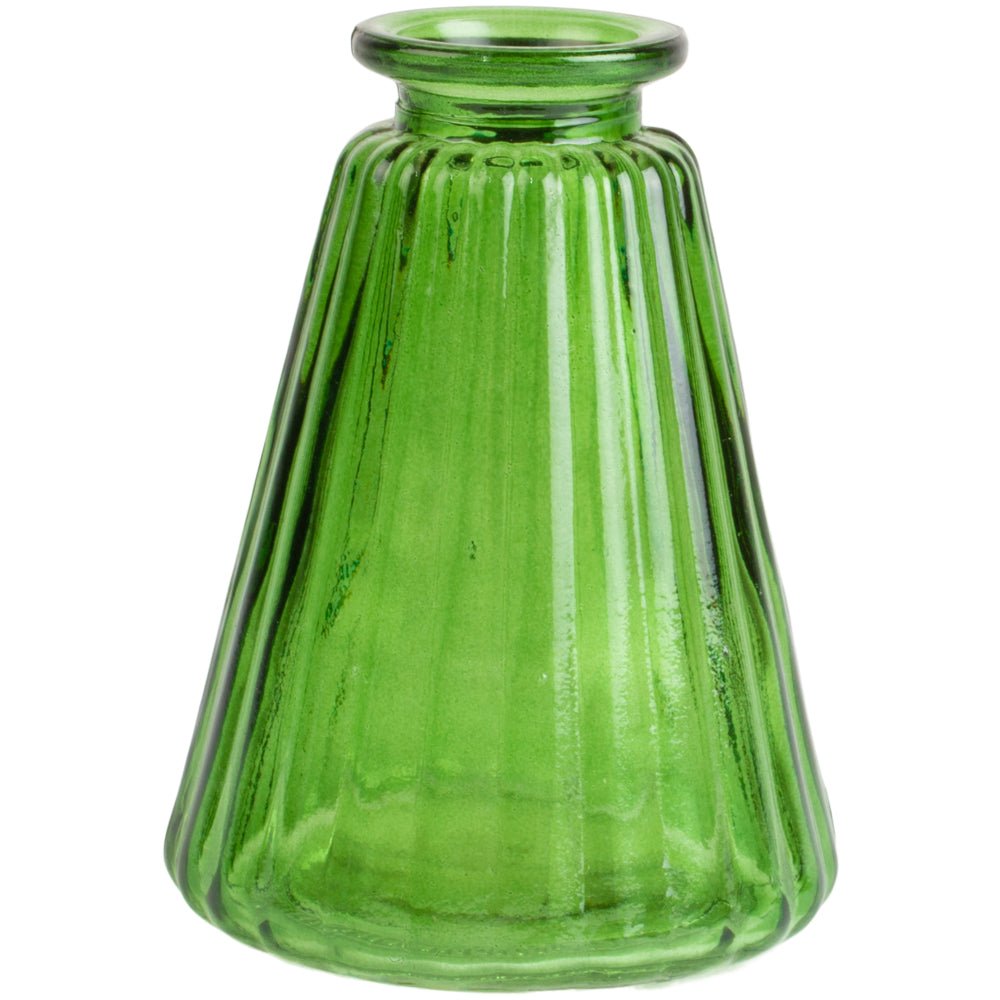 Green Glass Stem Vase - B21877 - Uneeka