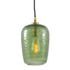 Green & Gold Textured Glass Hanging Lamp - 2967576 - Uneeka