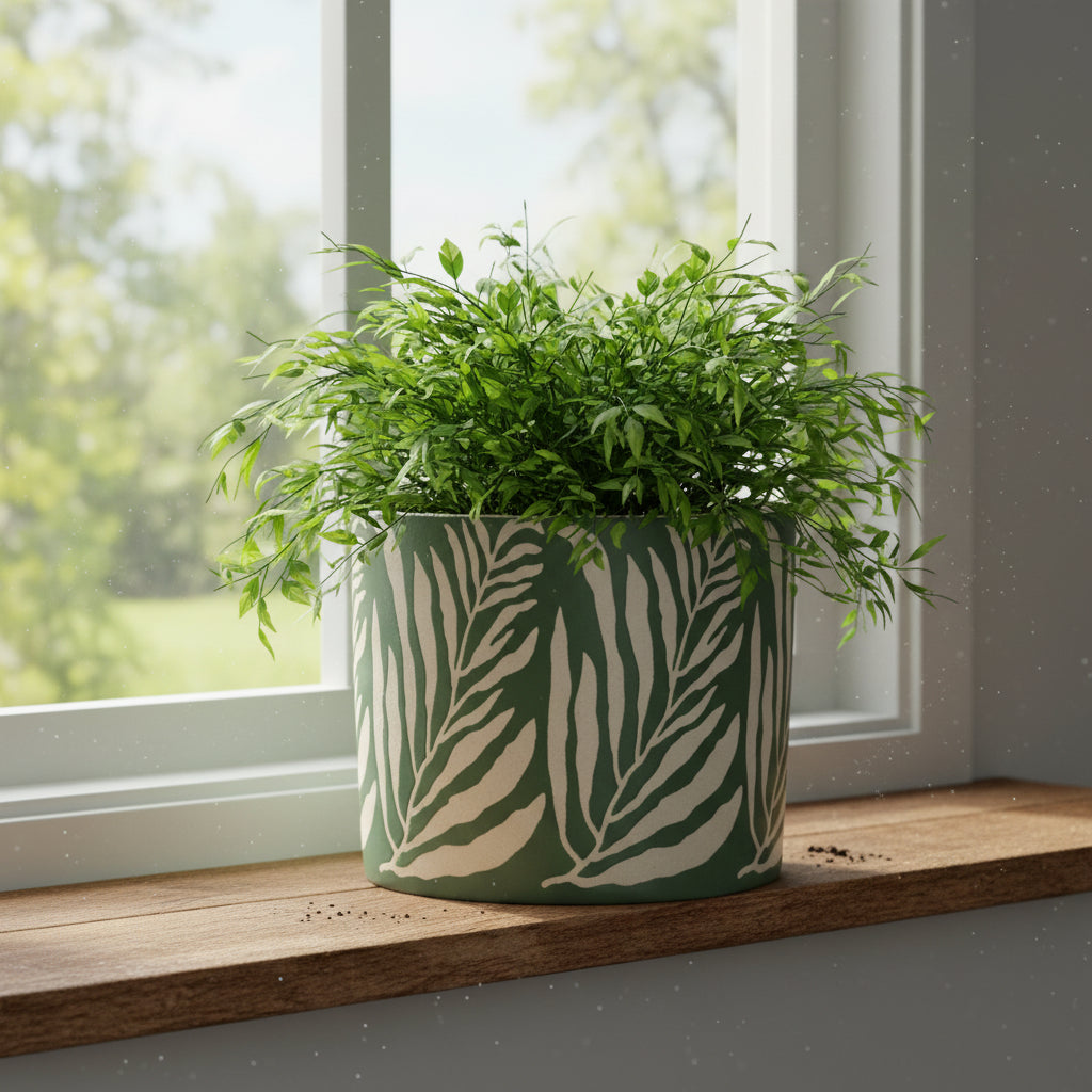Green Leaf Resist Plant Pot - GCC/LEAFGN13 - Uneeka