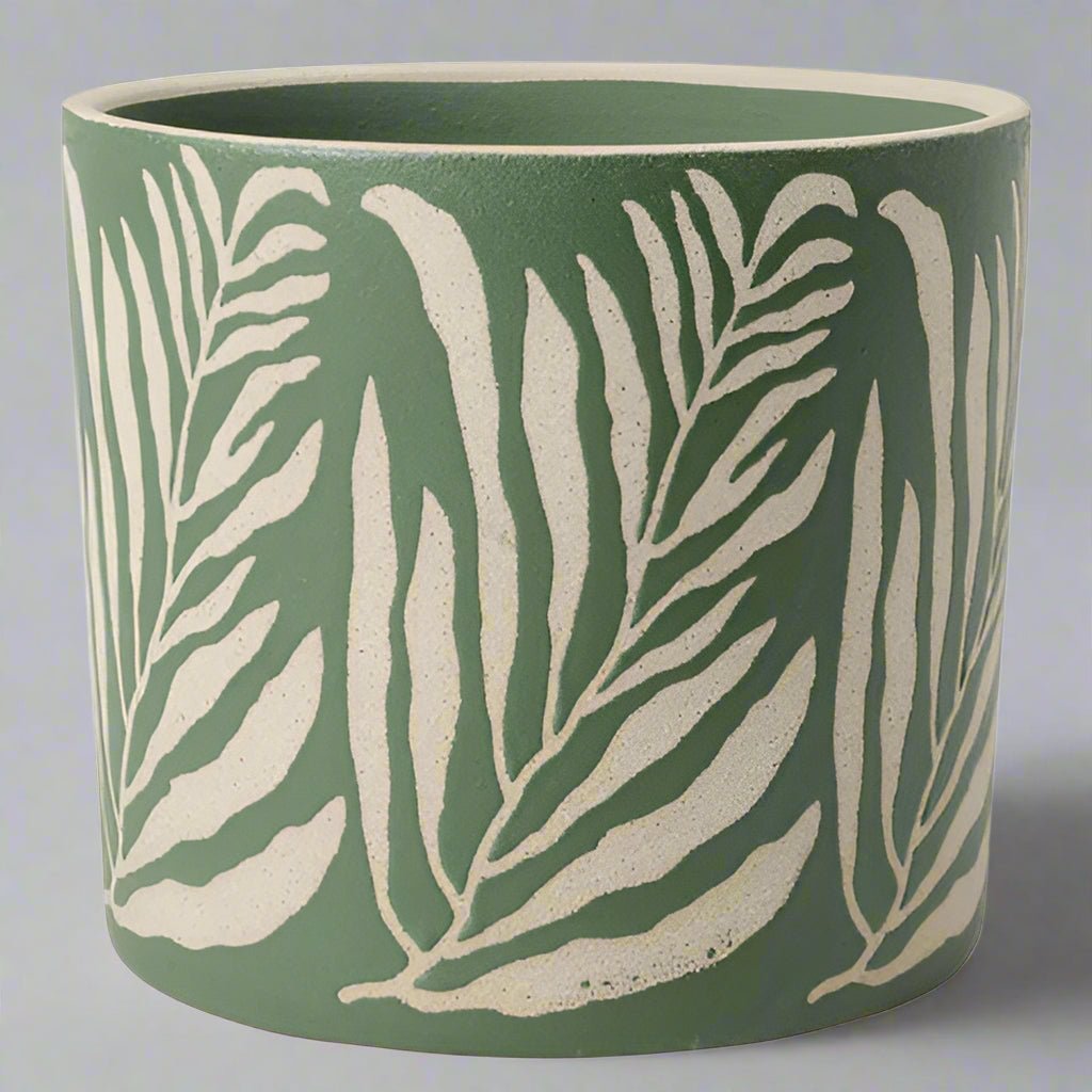 Green Leaf Resist Plant Pot - GCC/LEAFGN13 - Uneeka