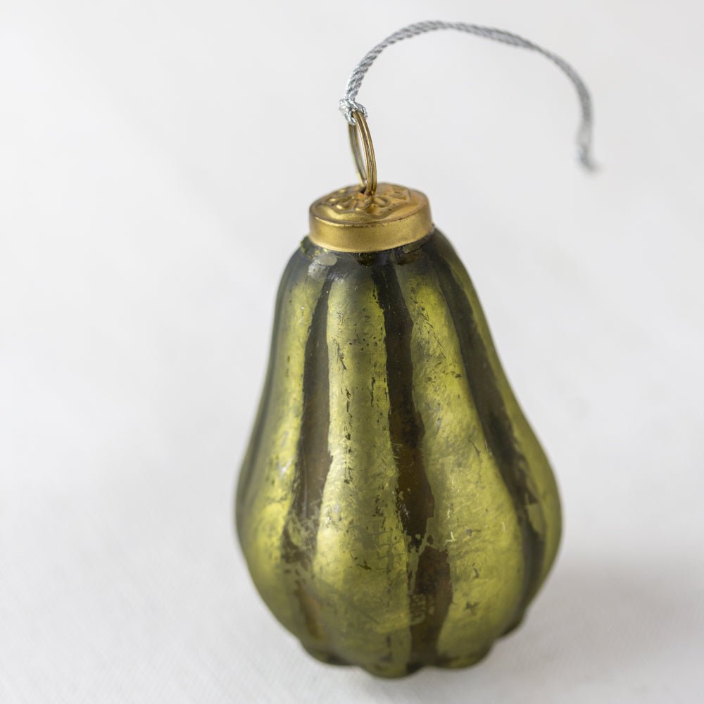 Green Pear Shape Bauble - MK22370 - Uneeka