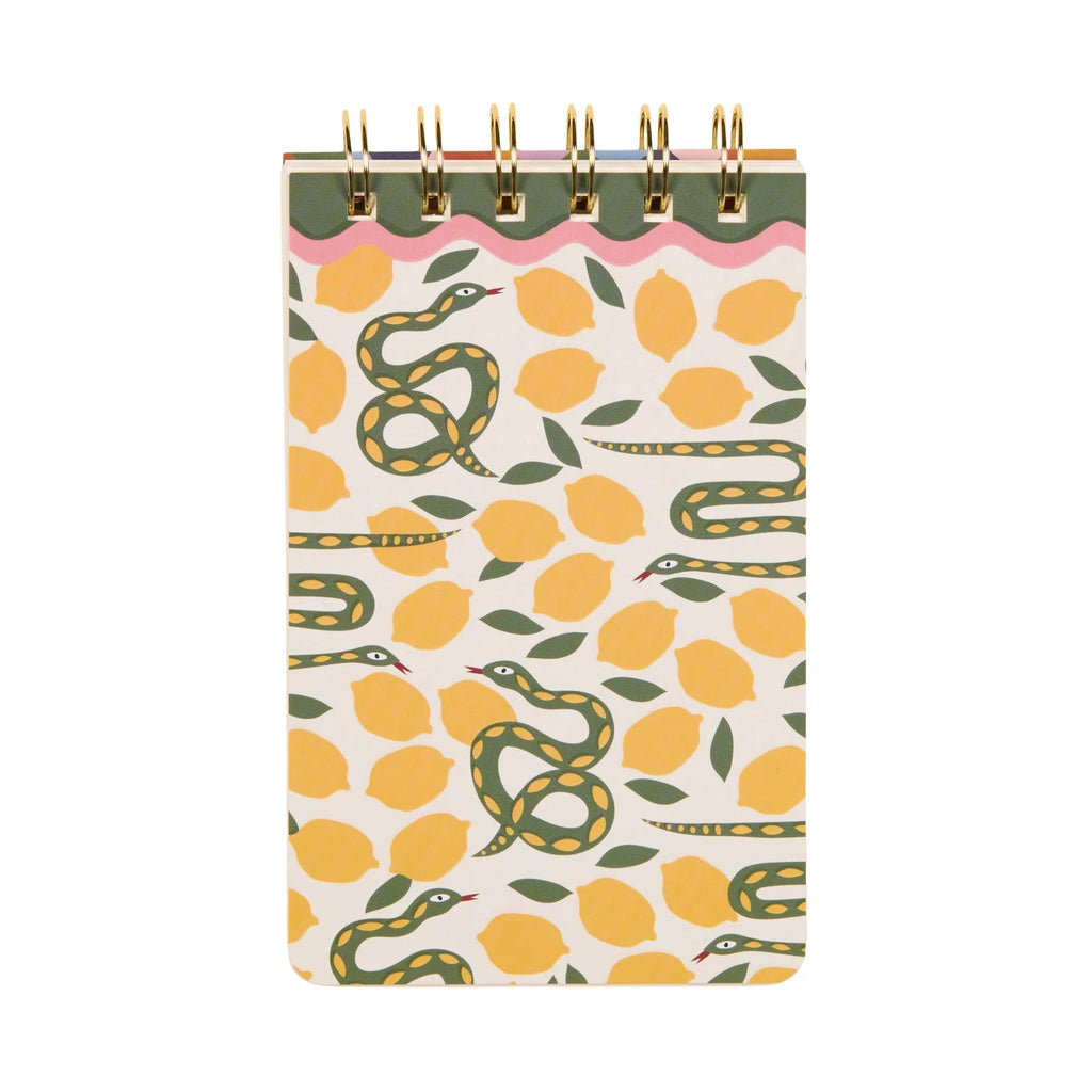 Green Snakes & Lemons Flip Notebook - PPS56 - 2035EU - Uneeka