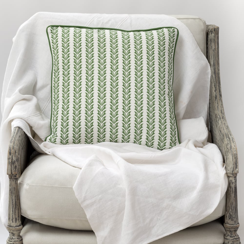 Green Valley Leaf Square Cushion - EIC21160 - Uneeka