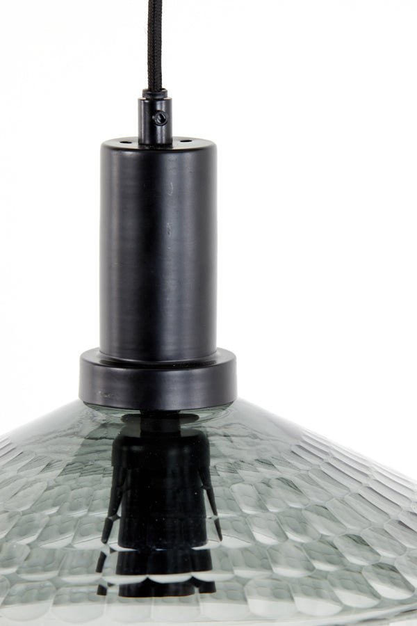 Grey and Black Glass Hanging Lamp* - 2962927 - Uneeka