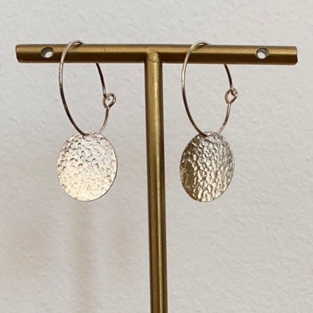 Hammered Disc Earrings - HD002 - Uneeka