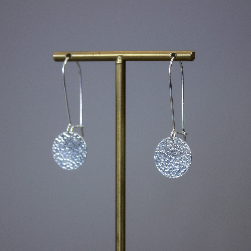 Hammered Disc Earrings - HD001 - Uneeka