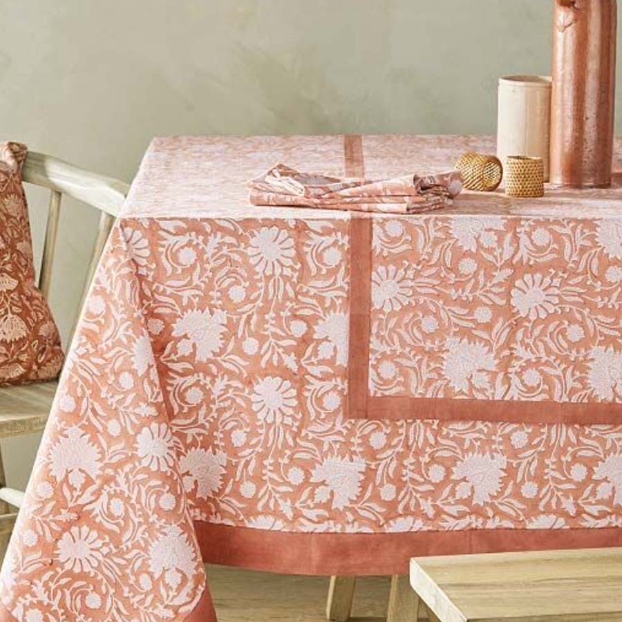 Hand Block Printed Cotton Tablecloth - JHETMA - Uneeka