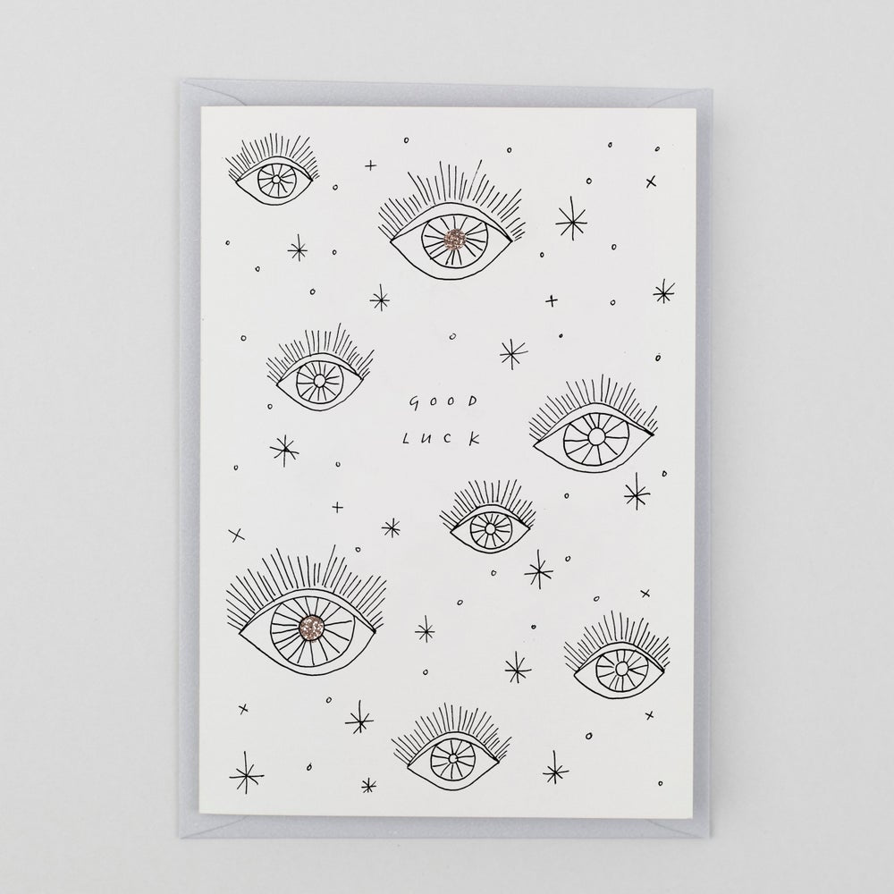 Hand Finished 'Good Luck' Greetings Card* - GC13 - Uneeka