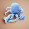 Hand Knitted Light Blue Octopus Soft Toy - SYK030 - Uneeka