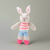 Hand Knitted Stripe Top & Shorts Rabbit Soft Toy - SYT025 - Uneeka