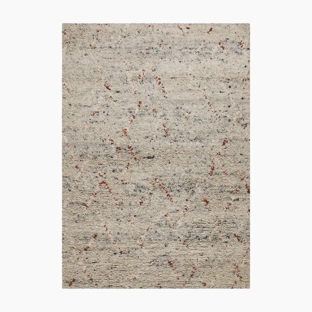 Hand Knotted Beige Terrazzo Rug - VCRU00007C - Uneeka