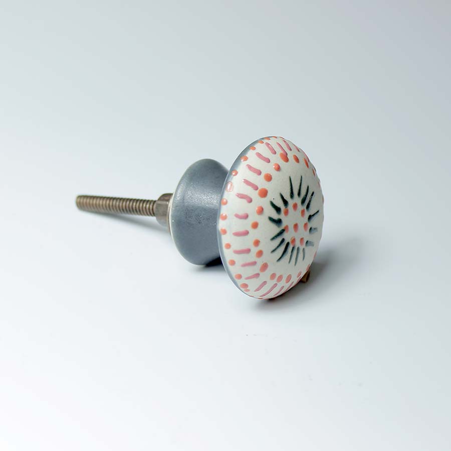 Hand Painted Ceramic Knob/Drawer Pull - DK134 - Uneeka