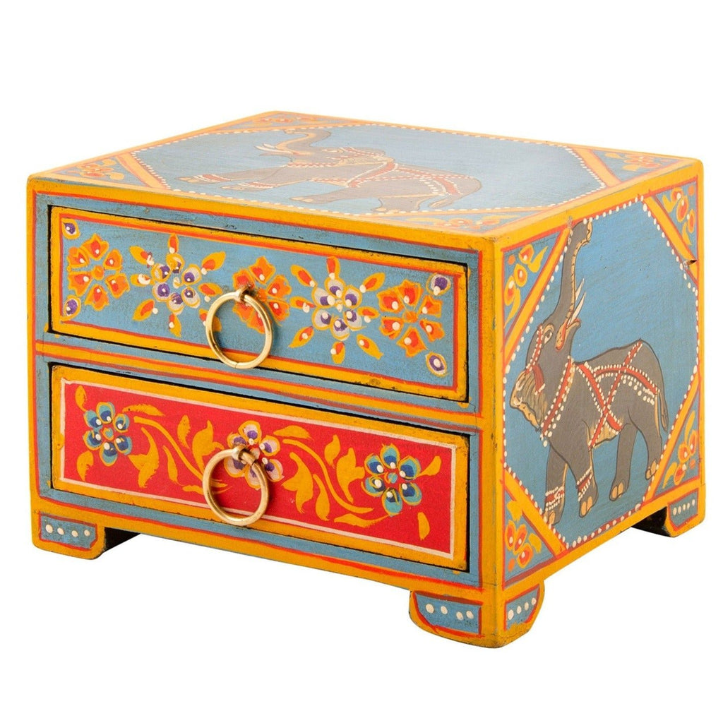 Hand Painted Elephant Decorative Drawer - BX641 - Uneeka