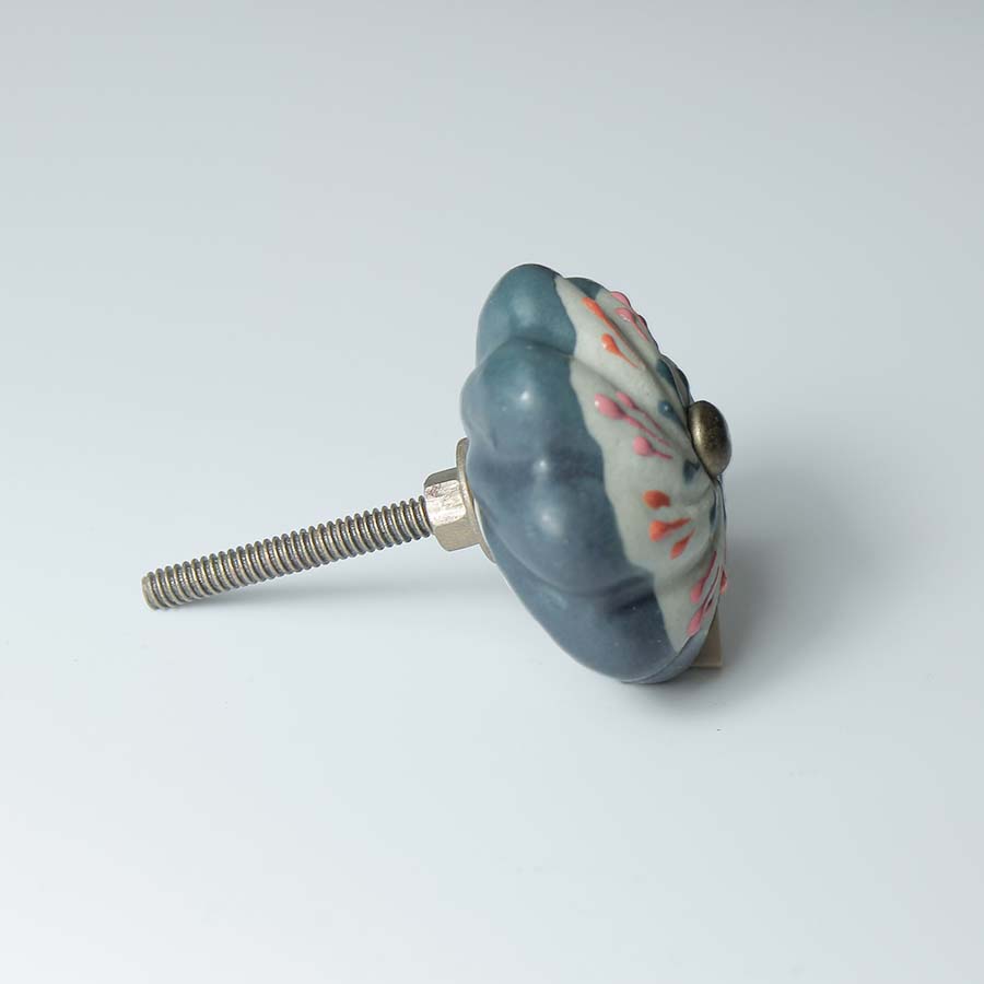 Hand Painted Flower Ceramic Knob/Drawer Pull - DK136 - Uneeka
