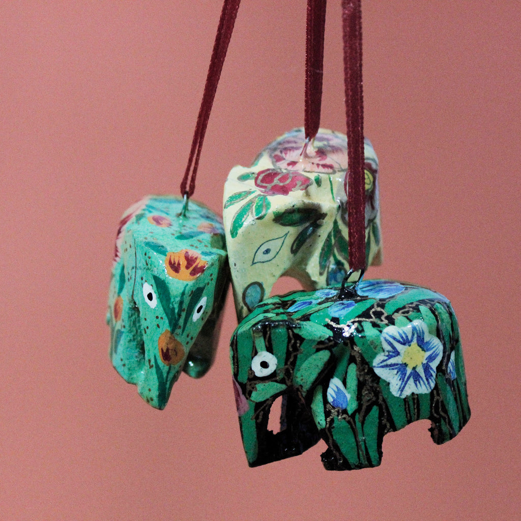 Hand Painted Hanging Elephant Decoration - ELE24 - Uneeka