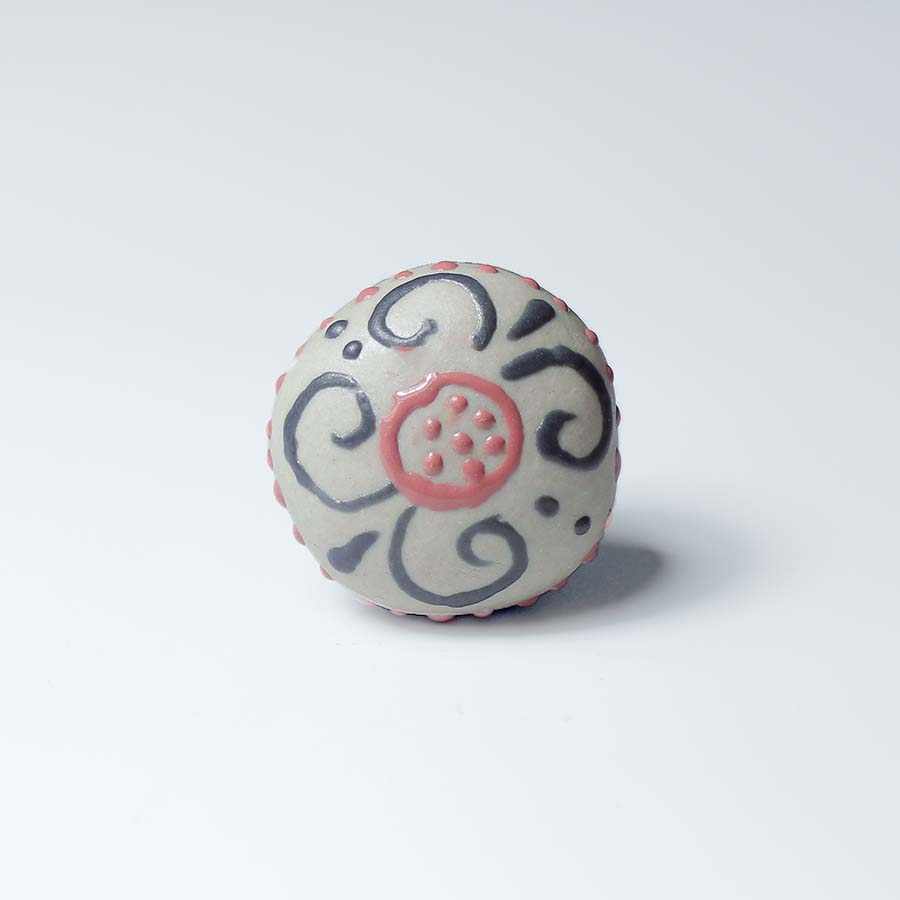 Hand Painted Round Ceramic Knob - DK135 - Uneeka