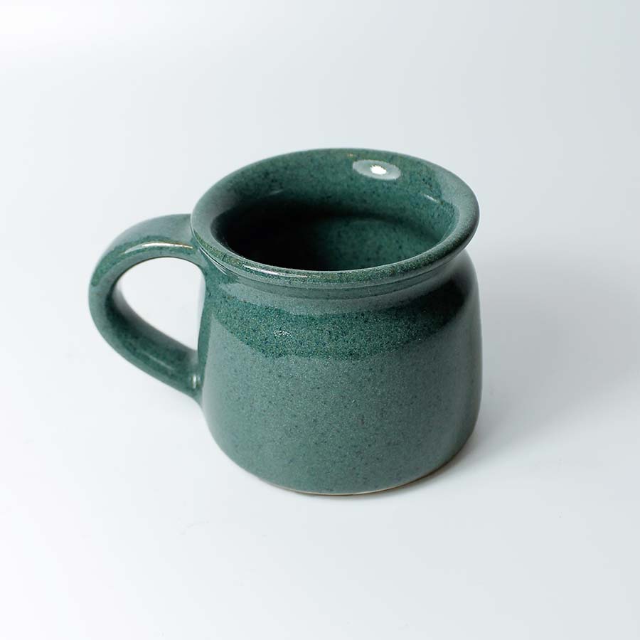 Hand Thrown Ceramic Espresso Mug - SA311 racing green - Uneeka