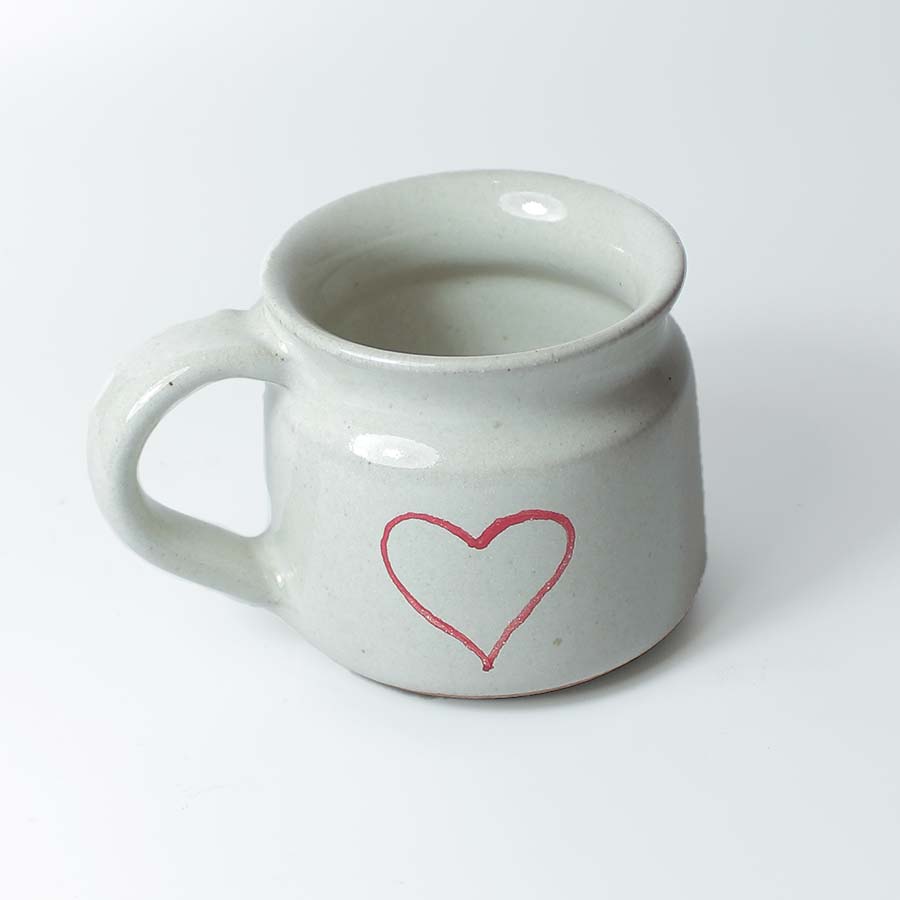 Hand Thrown Heart Mug - SA265 - last of - Uneeka