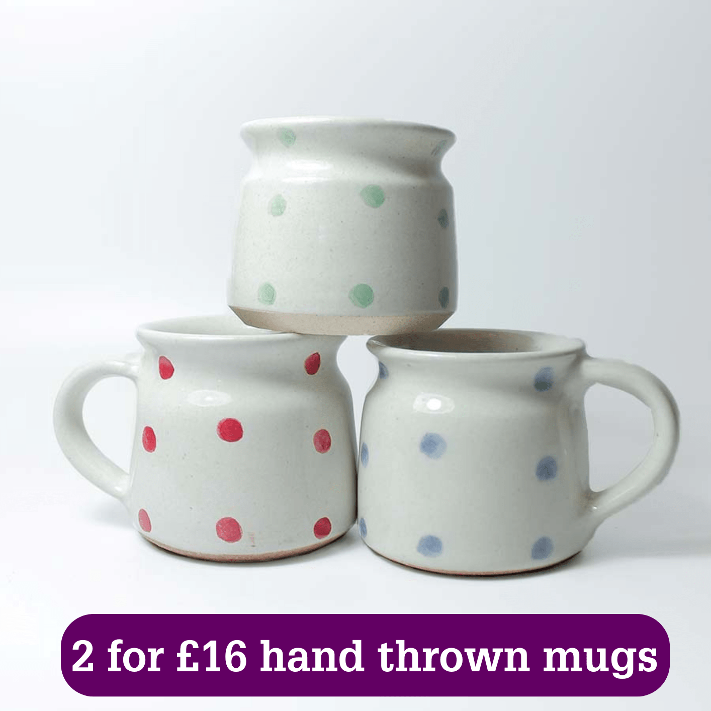 Hand Thrown Spotty Mug - SA262 - Uneeka