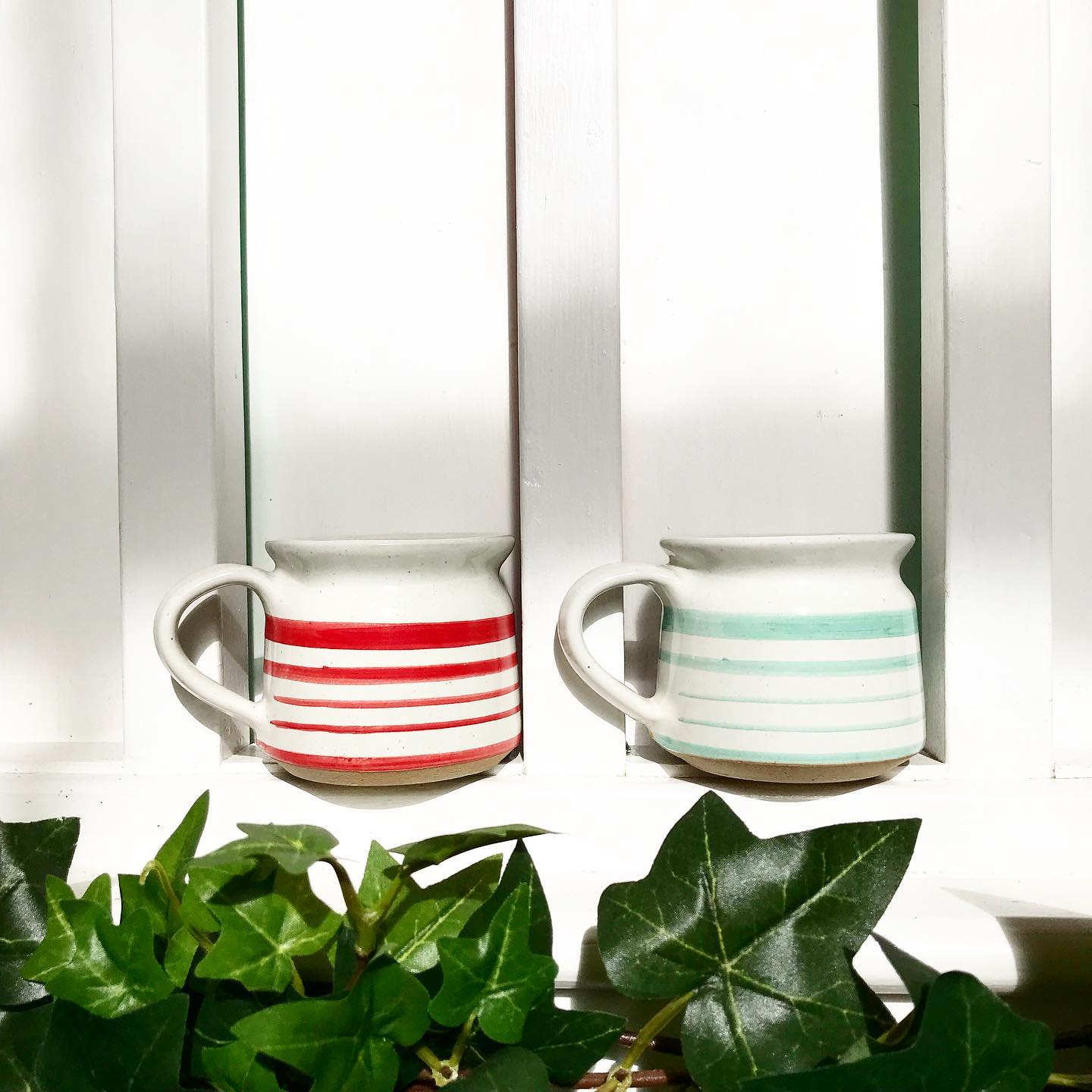 Hand Thrown Striped Mug - SA267 - last of - Uneeka