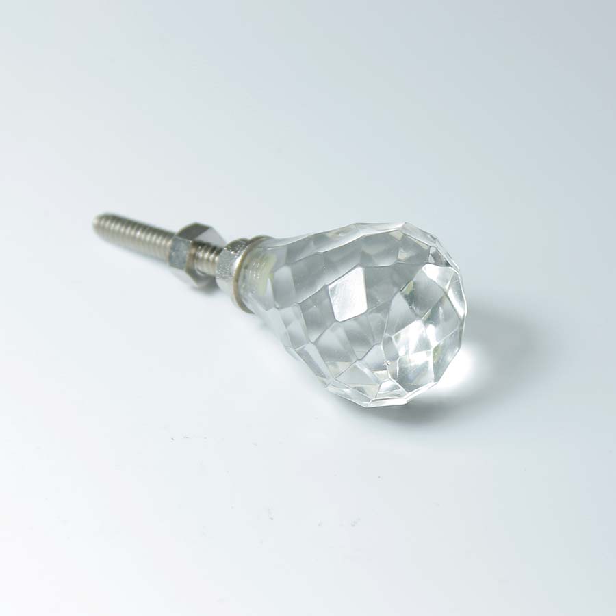 Handmade Circular Clear Glass Doorknob - DK68 - Uneeka