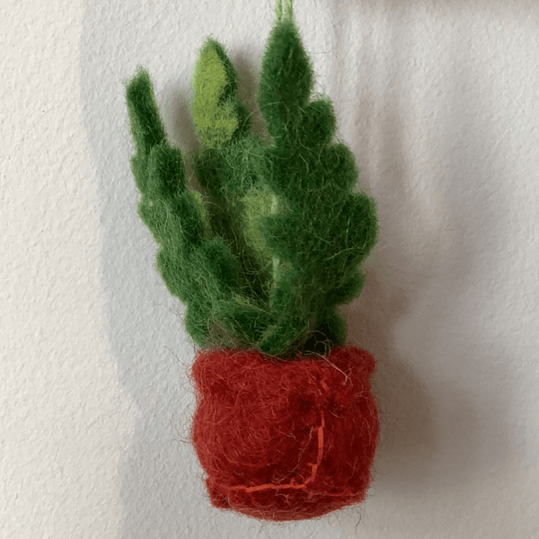 Handmade Felt Biodegradable Hanging Mini Plants - HGMHP - FERN - Uneeka