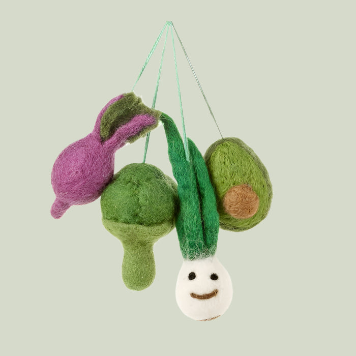 Handmade Needle Felt Glorious Greens Vegetable - HGGG - A - Uneeka