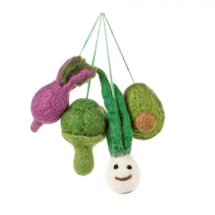 Handmade Needle Felt Glorious Greens Vegetable - HGGG - A - Uneeka