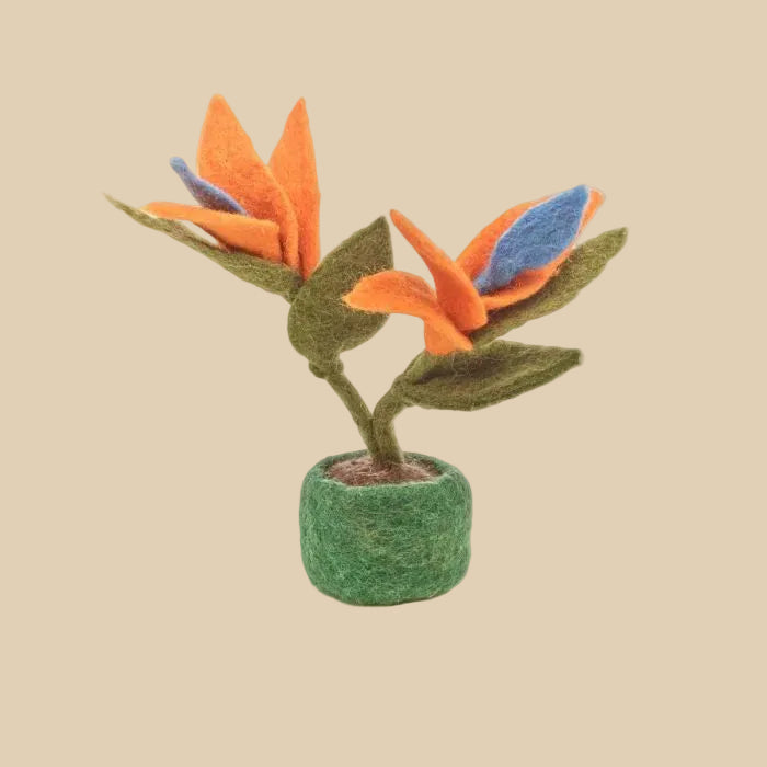 Felt Standing Bird Of Paradise Plant - PPCBPARA - Uneeka