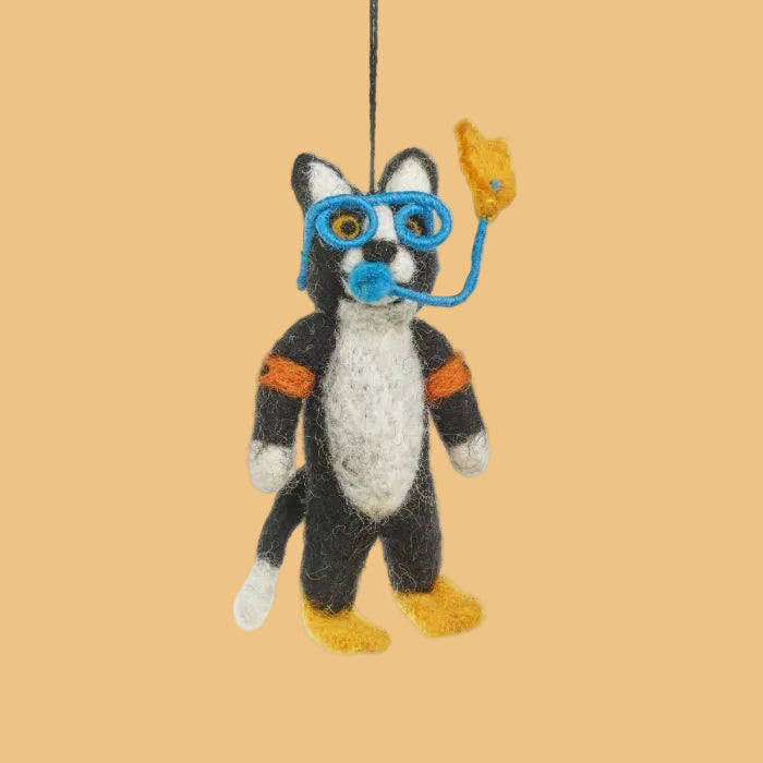 Felt Dizzy The Snorkelling Cat - SLSNCA - Uneeka
