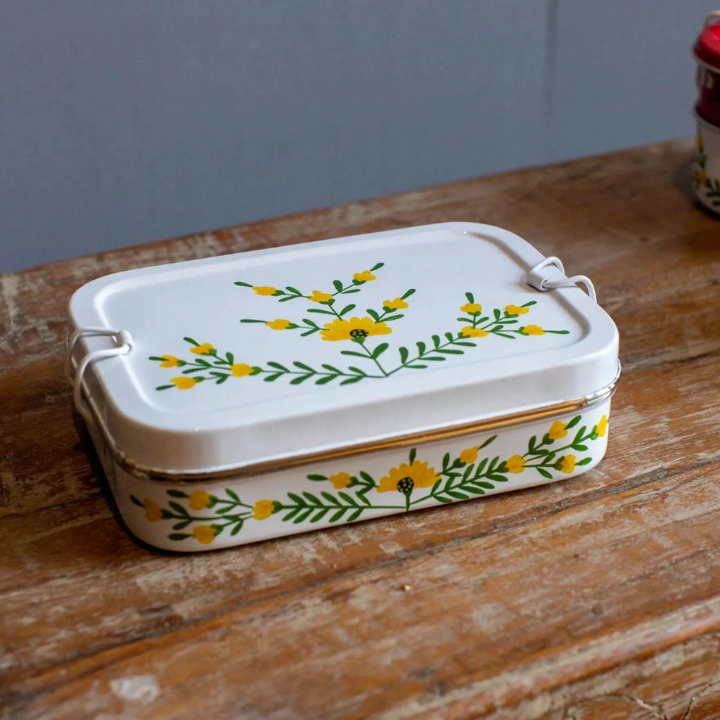 Handpainted Floral Stainless Steel Lunchbox - 193801 - Uneeka